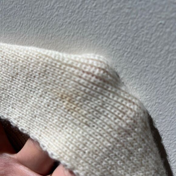 Vintage 70s Eddie Bauer Wool Balaclava Scarf Hat Combo Ivory Ski hat - Picture 2 of 10